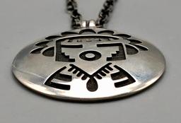 Hopi Overlay Necklace and Handmade Chain