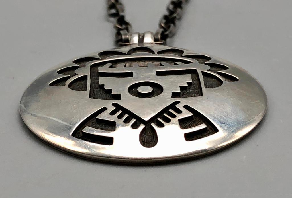 Hopi Overlay Necklace and Handmade Chain