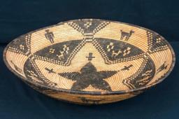 A SUPER and Large Old Native American (Yavapai / Apache) Figural Design Basket