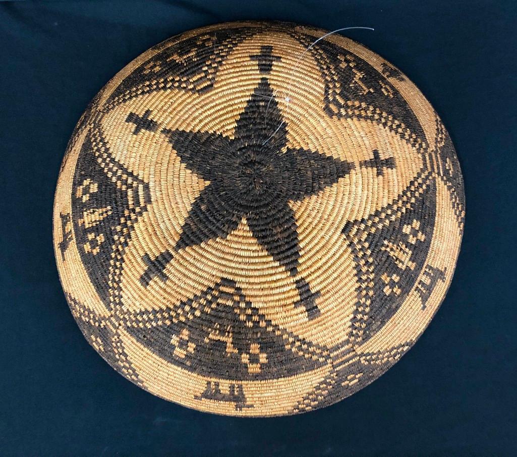 A SUPER and Large Old Native American (Yavapai / Apache) Figural Design Basket