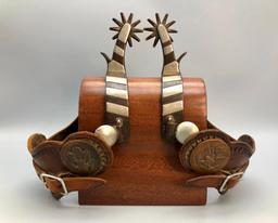 A Rare Pair of Spurs Marked Both KandC and Kelly Bros.