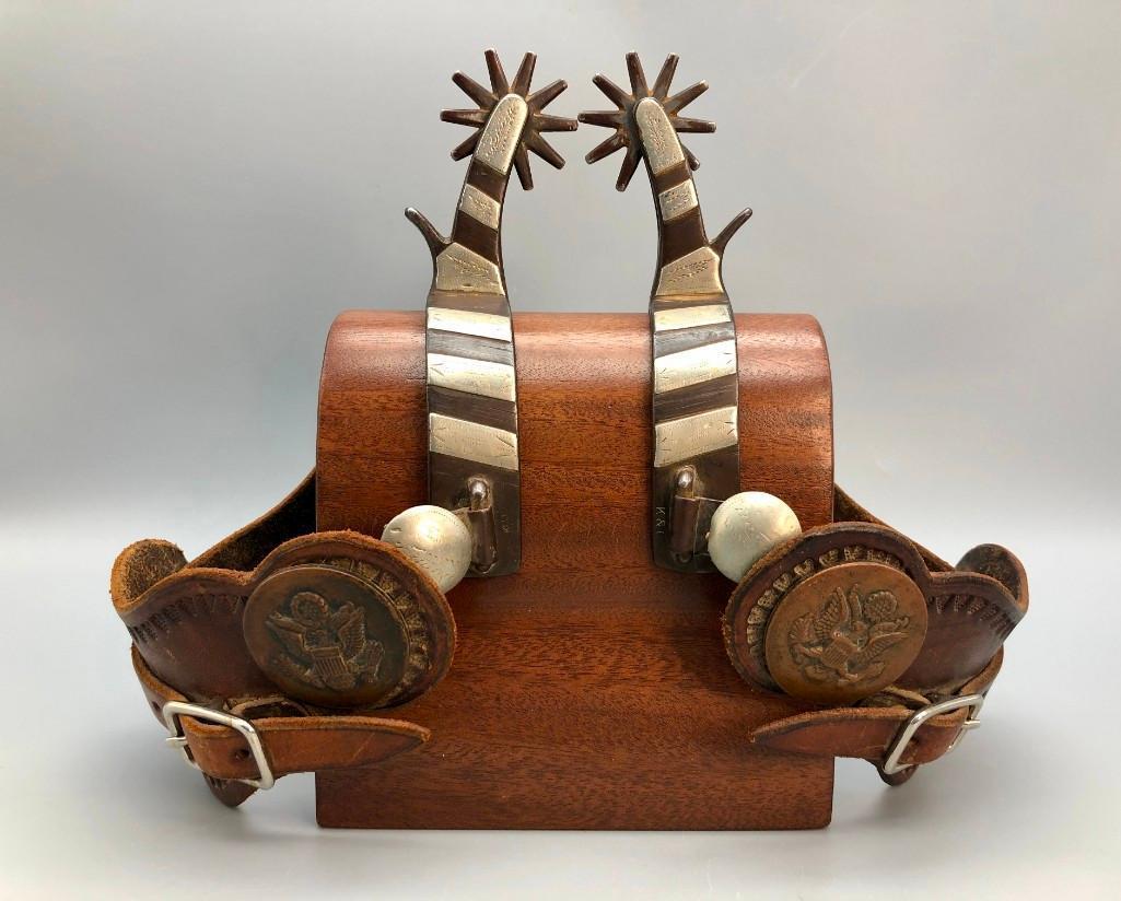A Rare Pair of Spurs Marked Both KandC and Kelly Bros.