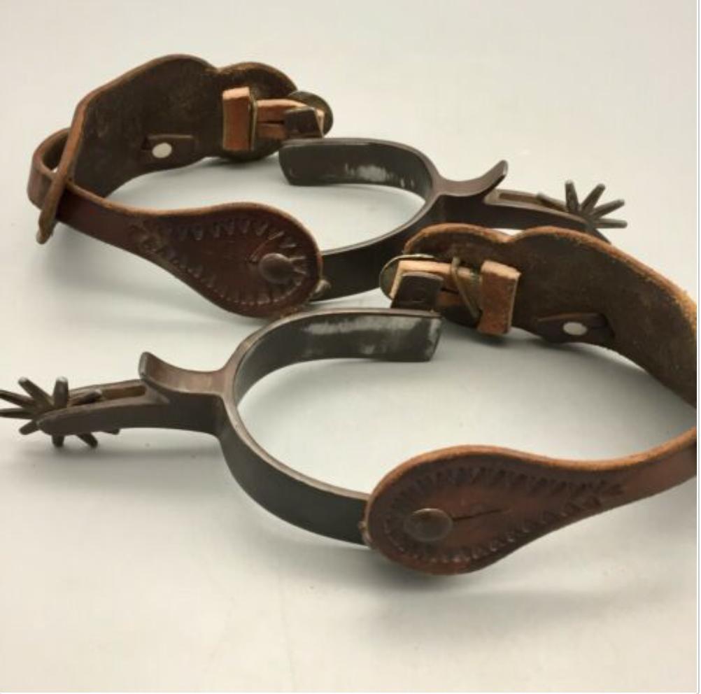A Rare Pair of Spurs Marked Both KandC and Kelly Bros.