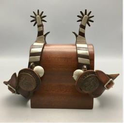 A Rare Pair of Spurs Marked Both KandC and Kelly Bros.
