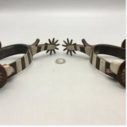 A Rare Pair of Spurs Marked Both KandC and Kelly Bros.