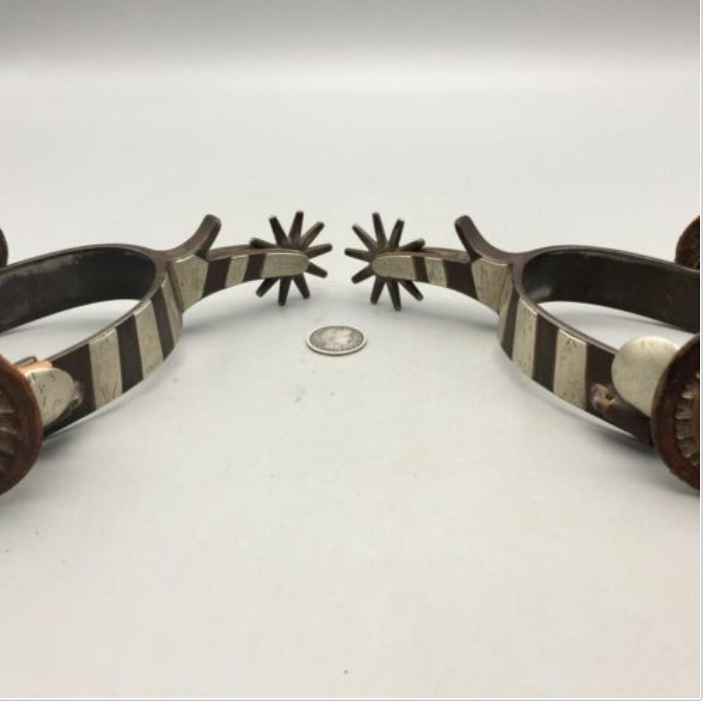 A Rare Pair of Spurs Marked Both KandC and Kelly Bros.