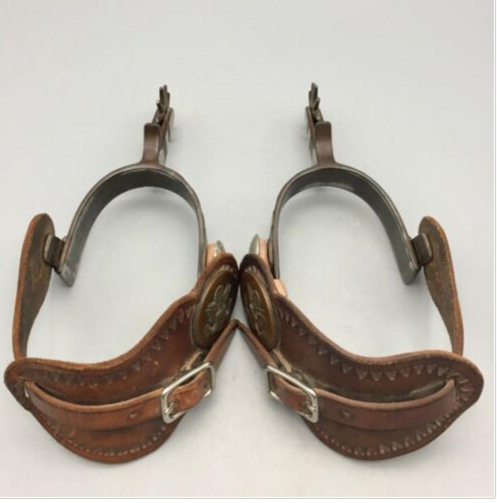 A Rare Pair of Spurs Marked Both KandC and Kelly Bros.