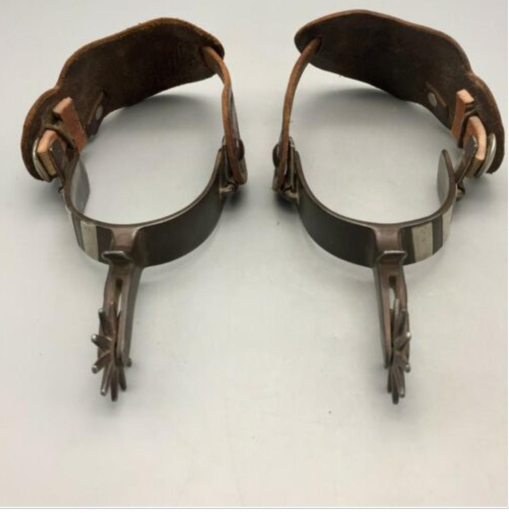 A Rare Pair of Spurs Marked Both KandC and Kelly Bros.