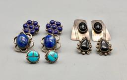 Group of Five Pairs of Earrings