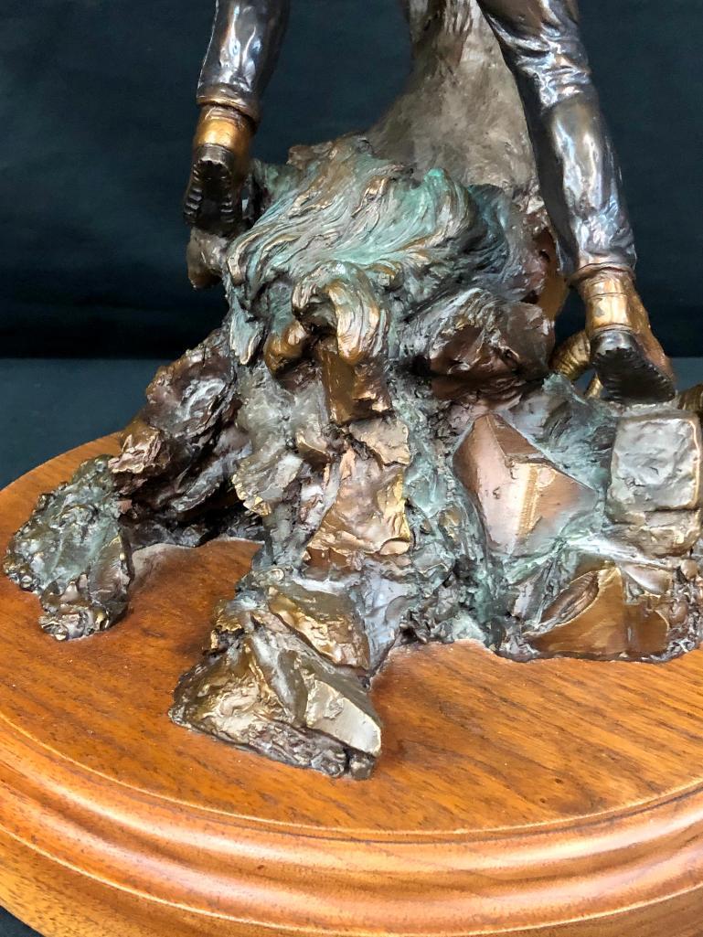 Where Horses Can't Go - A Bronze by Dennis Jones