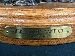 Where Horses Can't Go - A Bronze by Dennis Jones