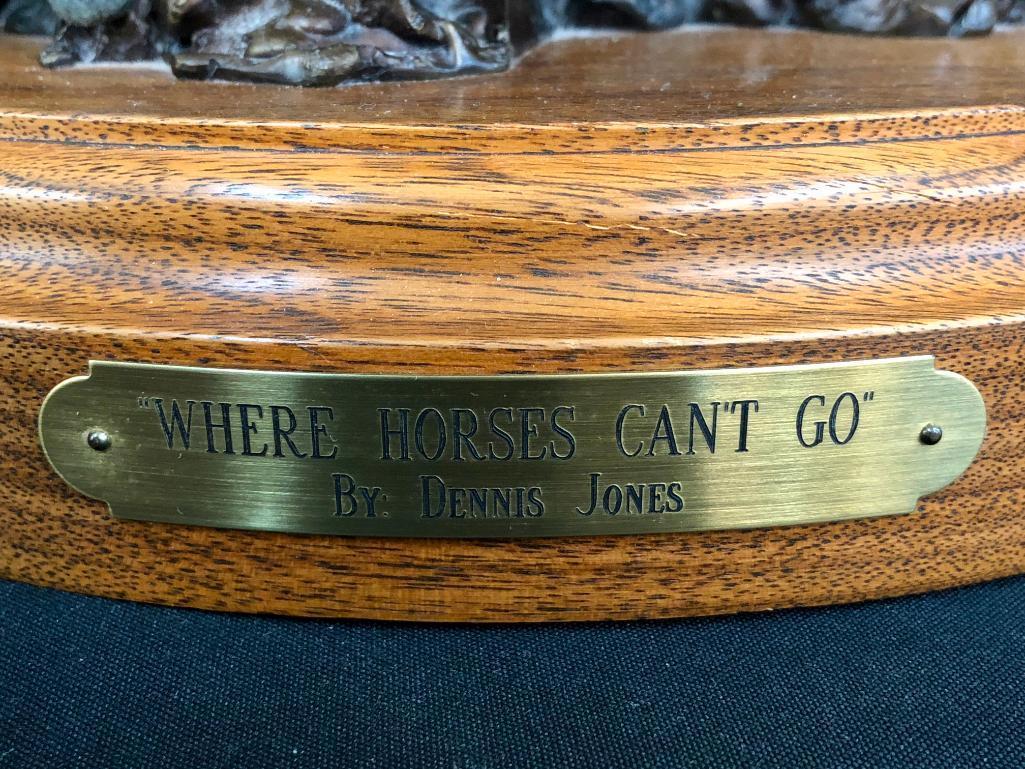 Where Horses Can't Go - A Bronze by Dennis Jones