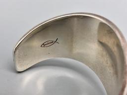 Classy Coral Inlay Bracelet by Tommy Jackson