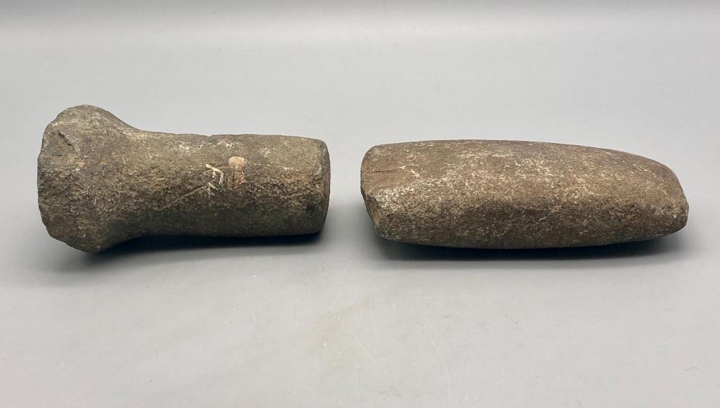 Prehistoric Stone Celt and Maul