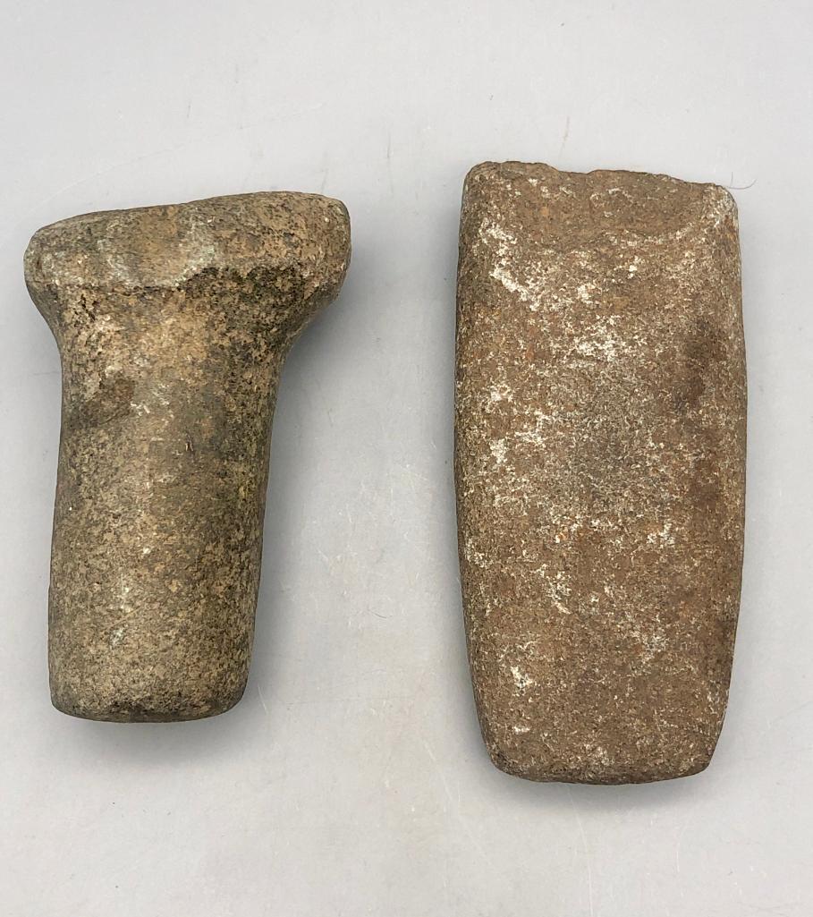 Prehistoric Stone Celt and Maul