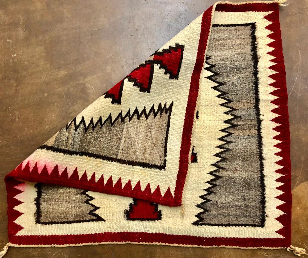 Circa 1950s Hand-spun Navajo Textile
