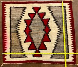 Circa 1950s Hand-spun Navajo Textile