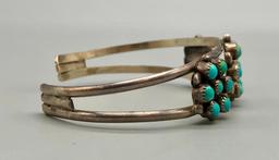 Vintage Flower Pattern Cluster Bracelet