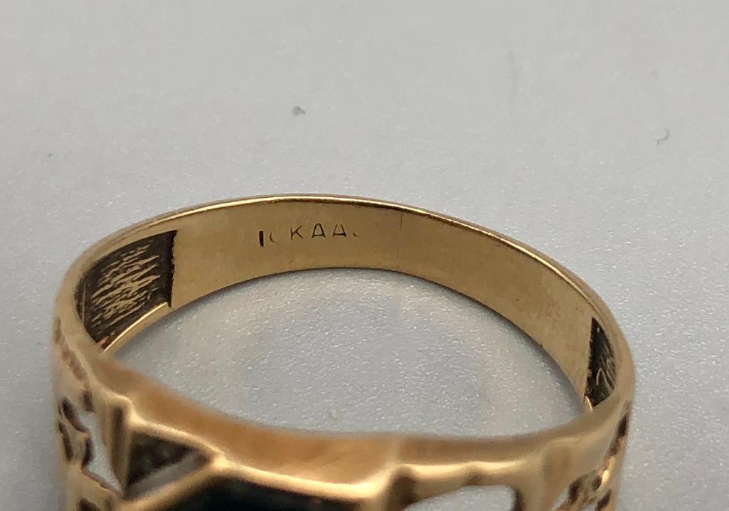 Group of Four 10K Gold Rings