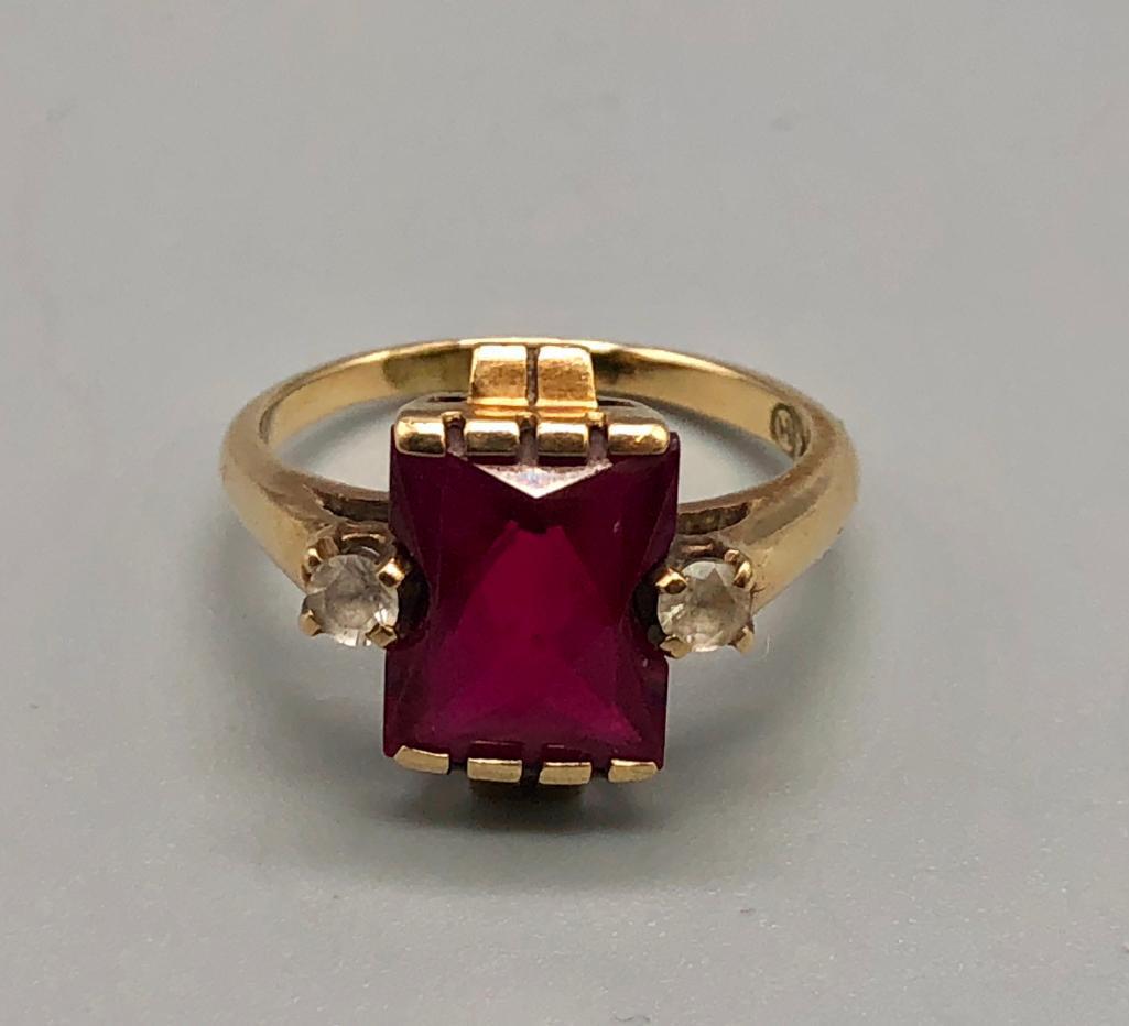 Group of Four 10K Gold Rings