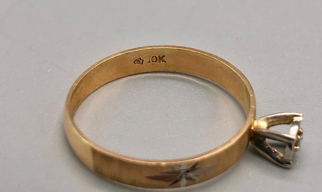Group of Four 10K Gold Rings