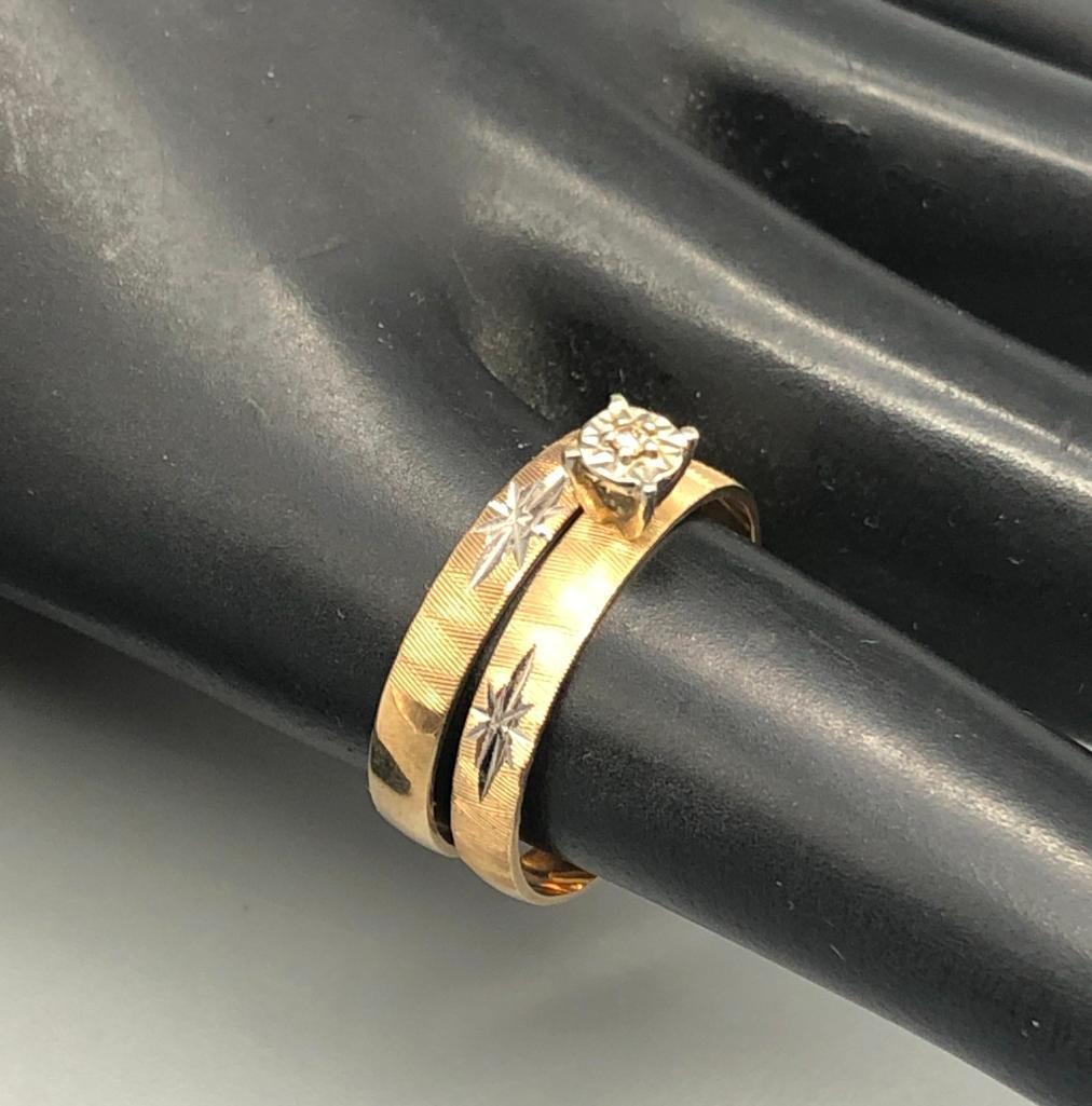 Group of Four 10K Gold Rings