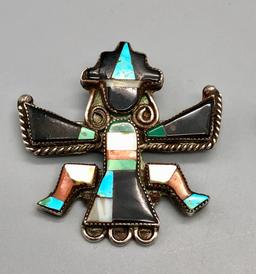Four Vintage Zuni Pins