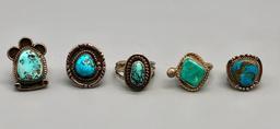 Five Vintage Rings