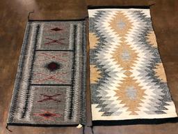 Two Twill Weave Navajo Textiles