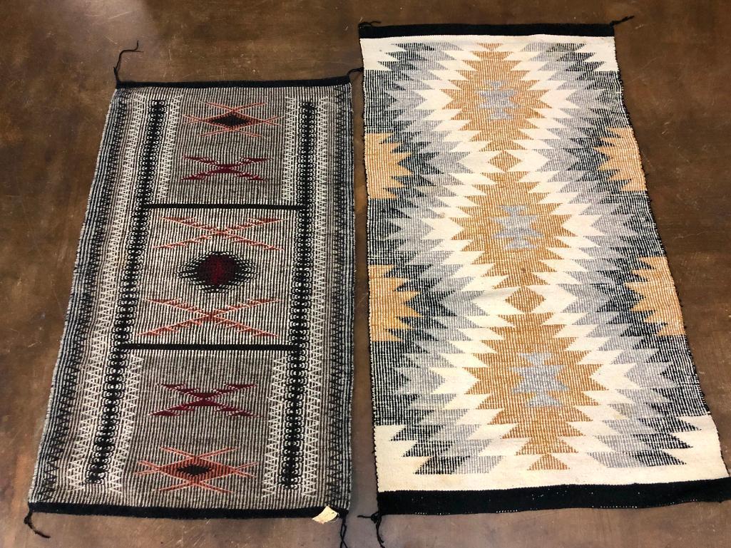 Two Twill Weave Navajo Textiles