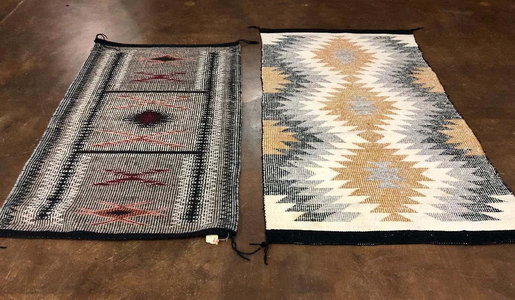 Two Twill Weave Navajo Textiles