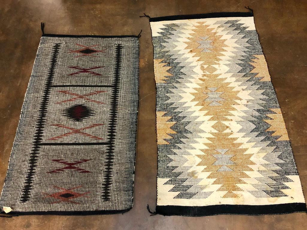 Two Twill Weave Navajo Textiles
