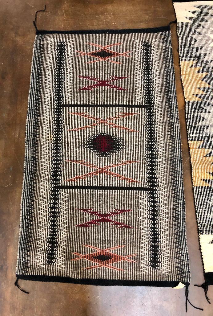 Two Twill Weave Navajo Textiles