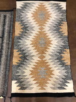Two Twill Weave Navajo Textiles