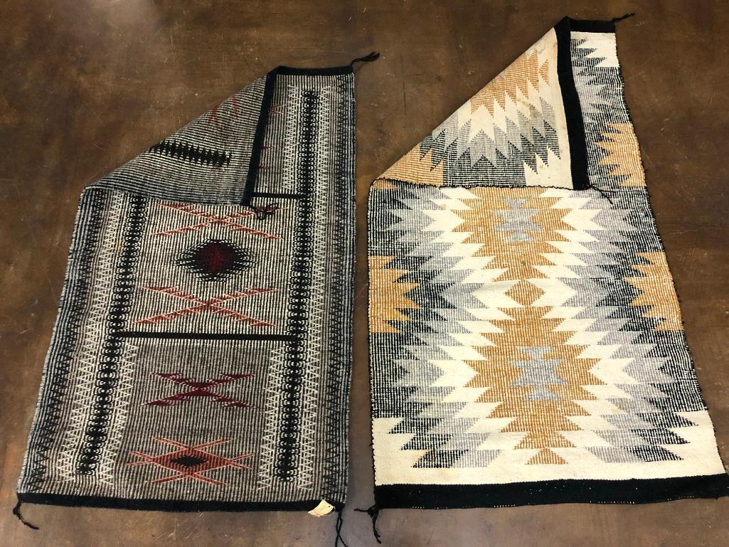 Two Twill Weave Navajo Textiles