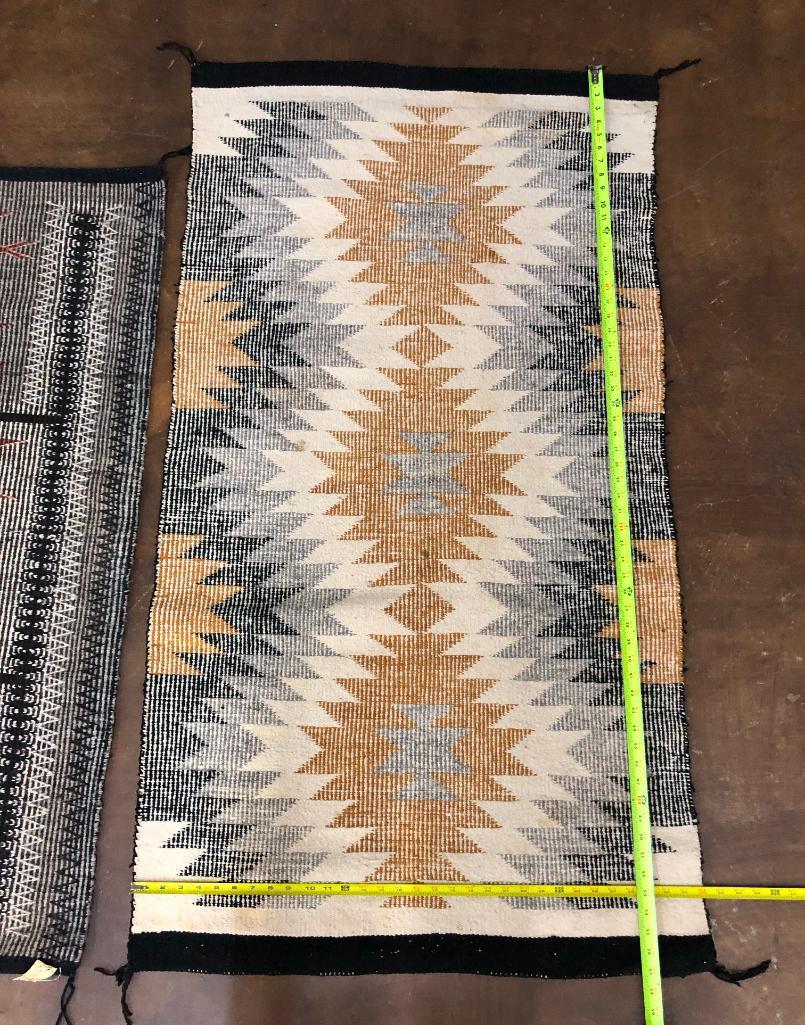 Two Twill Weave Navajo Textiles