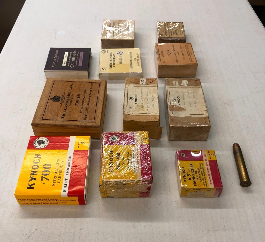Group of Collectible Kynoch Ammunition & Boxes