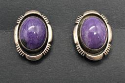 Lepidolite Pendant and Earring Set- David Lister