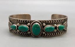 Five Stone Turquoise Bracelet by Michael and Rosita Calladitto