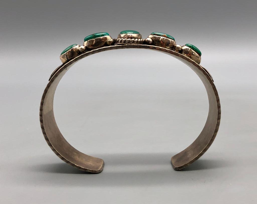 Five Stone Turquoise Bracelet by Michael and Rosita Calladitto