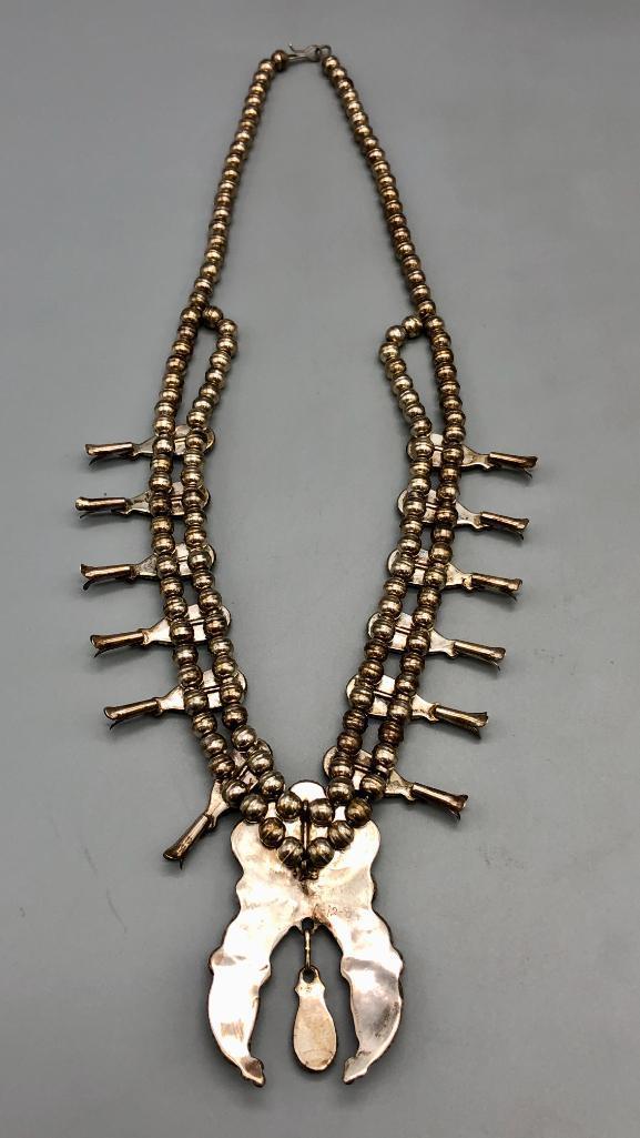 Four Piece Zuni Style Inlay Turquoise Necklace Set