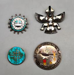 4 Inlaid Pins