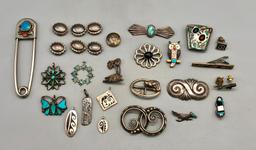Group of Miscellaneous Pins, Pendants, etc