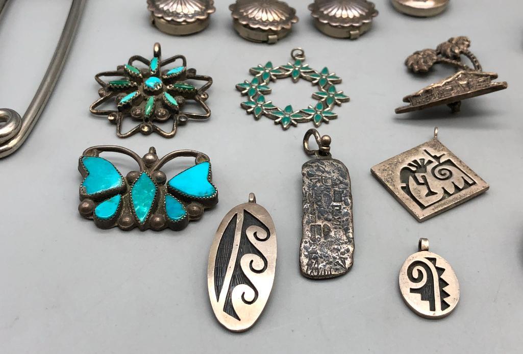 Group of Miscellaneous Pins, Pendants, etc