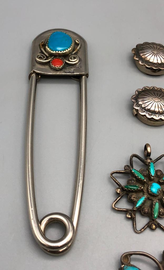 Group of Miscellaneous Pins, Pendants, etc