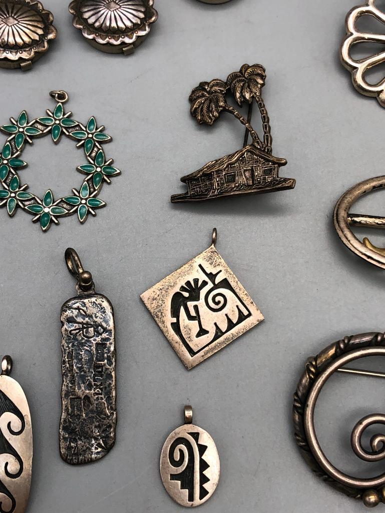 Group of Miscellaneous Pins, Pendants, etc