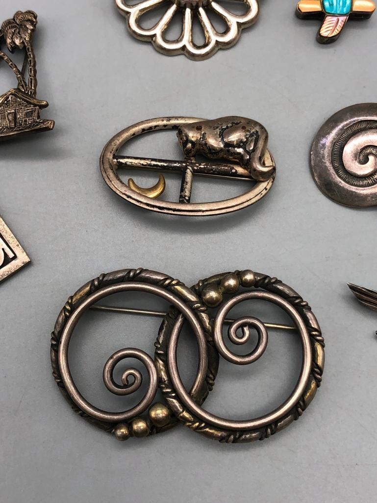Group of Miscellaneous Pins, Pendants, etc