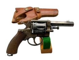 K. Scheffer Early 1900s Belgian Revolver With Holster