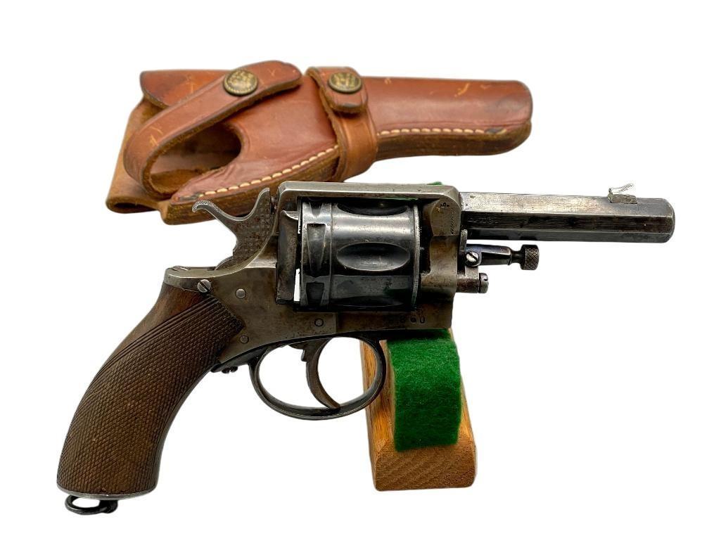 K. Scheffer Early 1900s Belgian Revolver With Holster