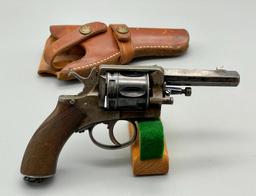 K. Scheffer Early 1900s Belgian Revolver With Holster